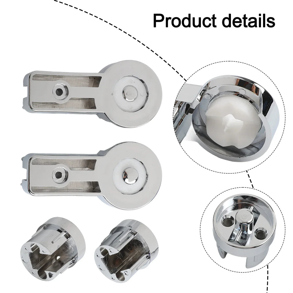 1-Set Bath Hinge Brackets Shower Screen Hinges ABS Chrome Plating Shower Holder Household Bathroom Replacement Spare Parts Oasis Select