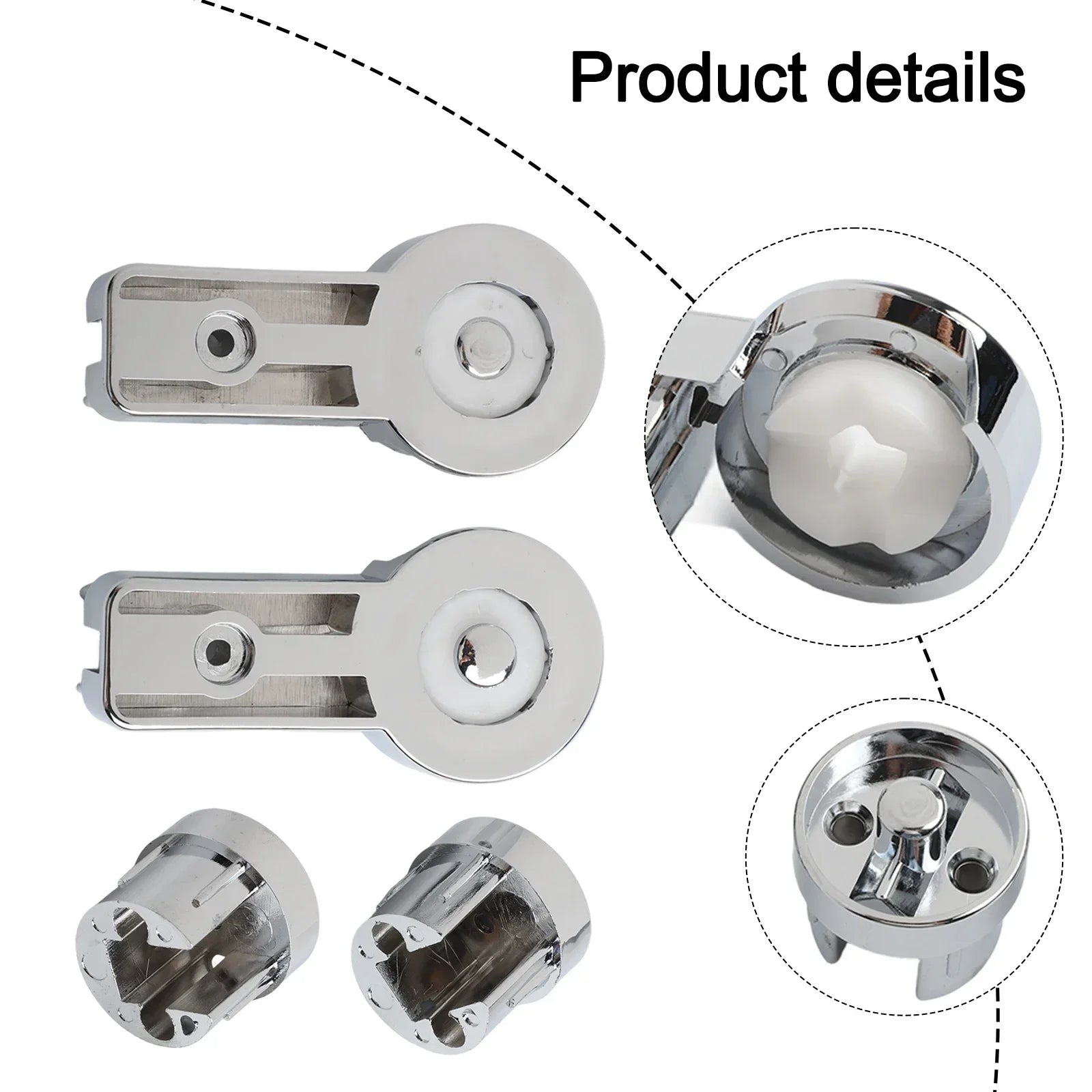 1-Set Bath Hinge Brackets Shower Screen Hinges ABS Chrome Plating Shower Holder Household Bathroom Replacement Spare Parts Oasis Select