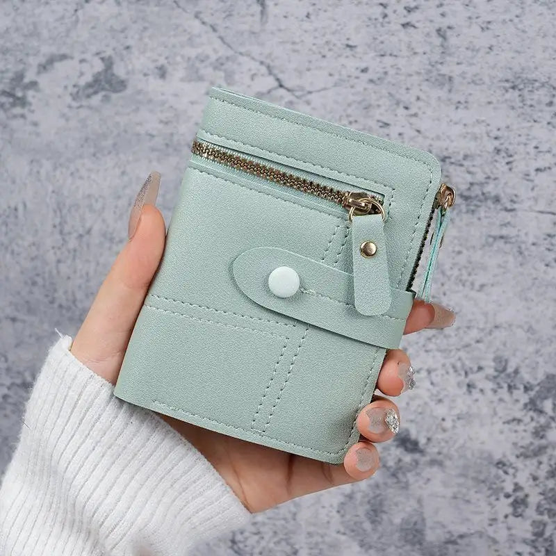 Slim PU Leather Women's Wallet – Zipper Coin Pocket & Card Slots Women's Slim Wallet Oasis Select A6