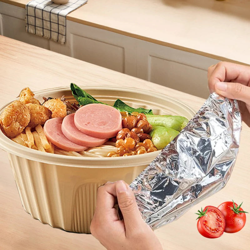 Reusable Aluminum Foil Food Covers – Heat Retention Lids 10/50Pc