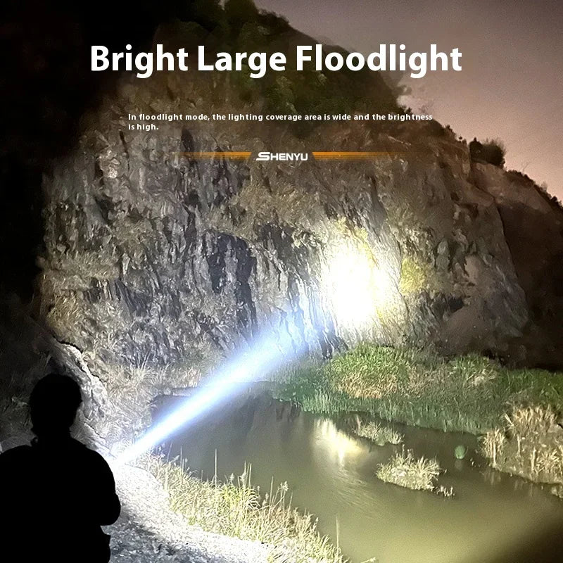 Outdoor Super Bright Portable Lighting Highlight Powerful LED Flashlight USB Rechargeable Flashlight LED Camping Light travel Oasis Select