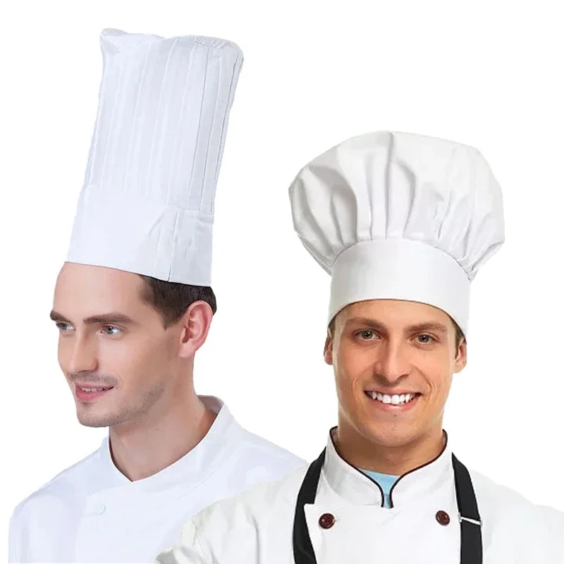Cook Cap Head Chef White Cooking Hat Waiter Waitress Kitchen Work Hat Hotel Restaurant Canteen Bakery Baker Household Chef Cap Oasis Select