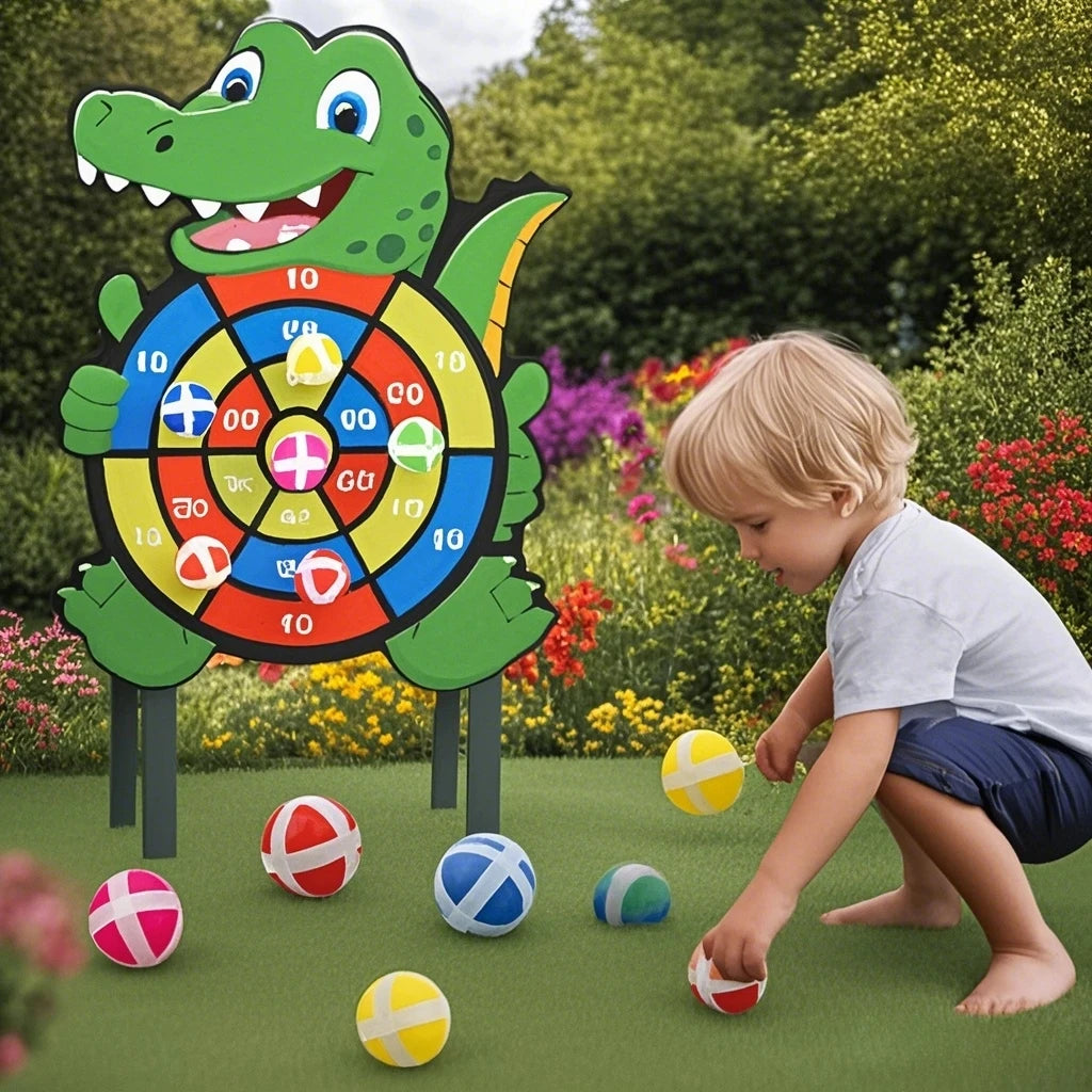 Educational Games Dart Board Kids Toy Stickey Ball Dart Indoor Sports Child Montessori Games for Children Gifts baby toys Oasis Select