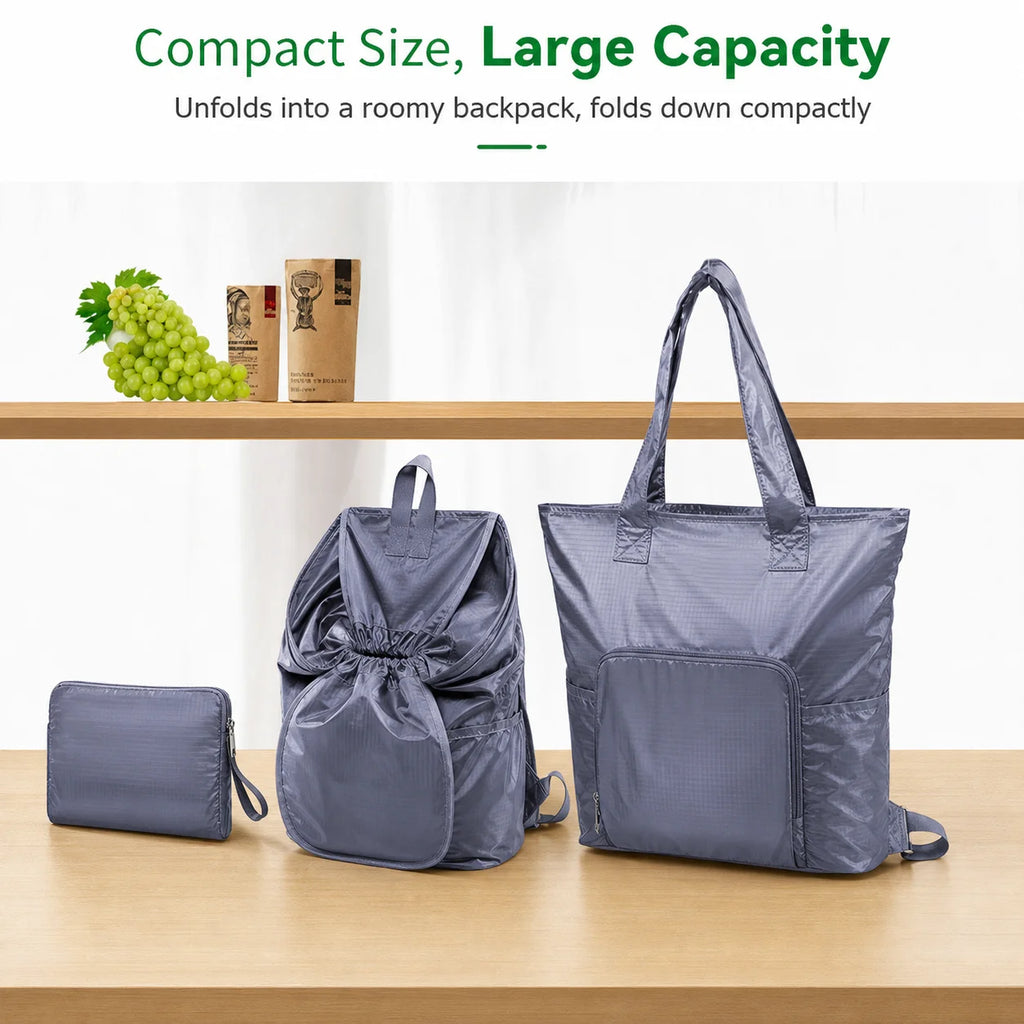 Foldable Reusable Shopping Bag | Water-Resistant Oxford Tote