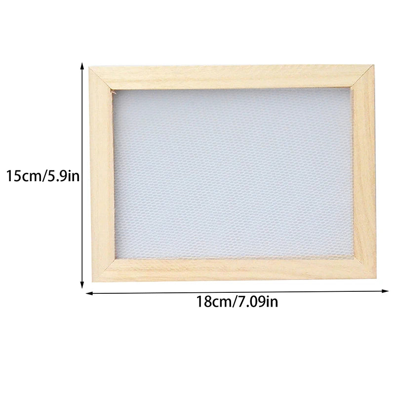 Paper Making Frame Screen DIY Wood Paper Making Papermaking Mould Crafts Handcraft Paper Recycling Tool Wooden Multi-size Oasis Select 18x15cm