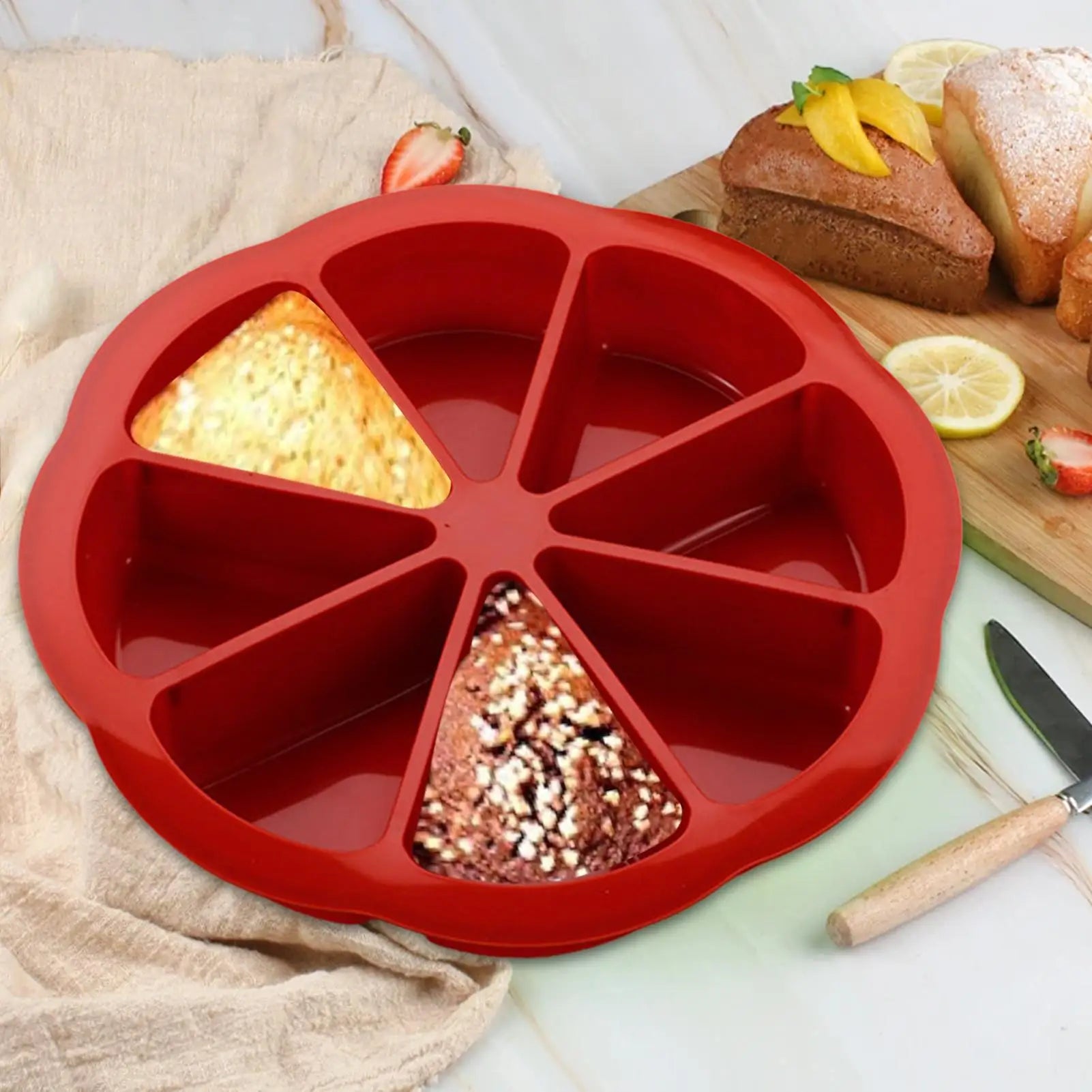 Silicone Cake Mold Pastry Muffin Pizza Baking Tray Mini Fancy Brownie Cake Pan Silicone Mould DIY Baking Molds Tools Oasis Select