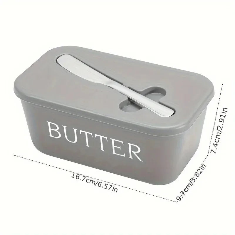 1pcs Butter Container Box with Knife Simple Restaurant Sealed Storage Box Knife Butter Slicer Tableware Oasis Select