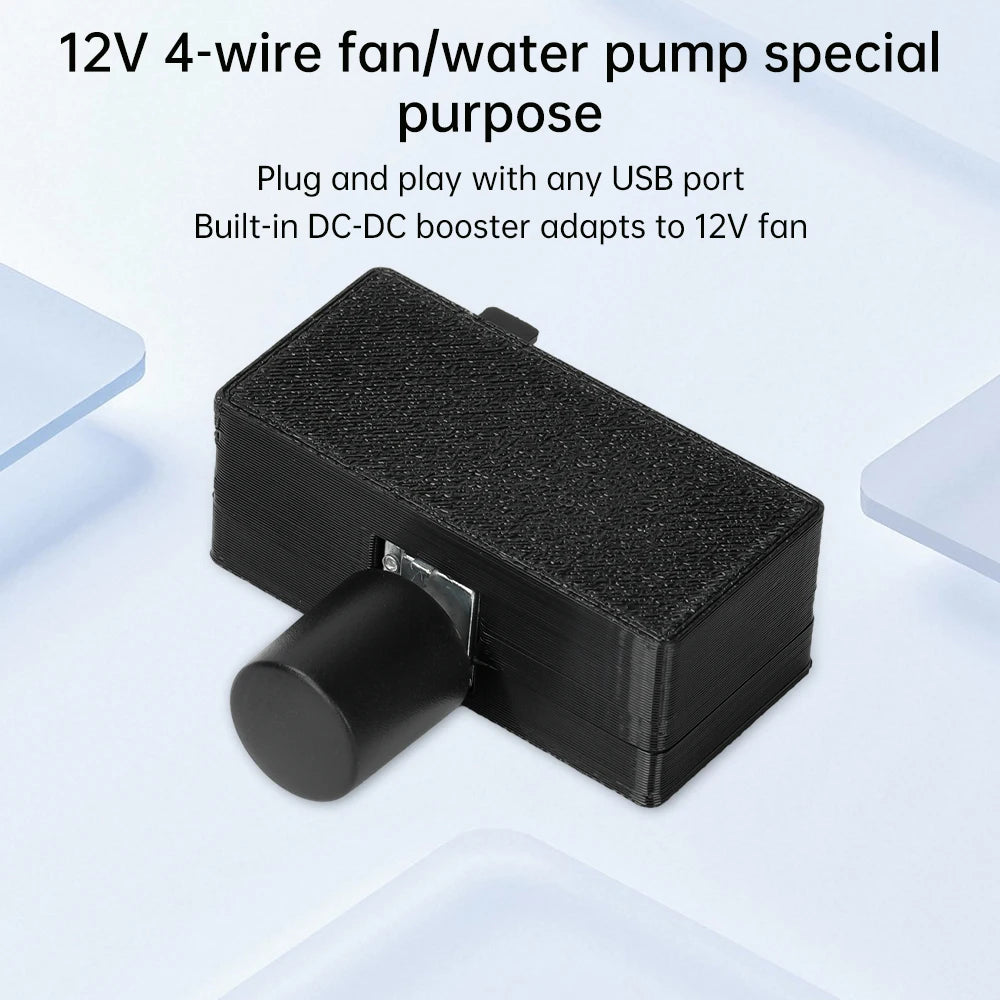 DC 12V Output Fan Speed Controller 4-Pin PWM Fan Governor Type-C USB Power Supply DIY Watercooling Cooler High Power Oasis Select