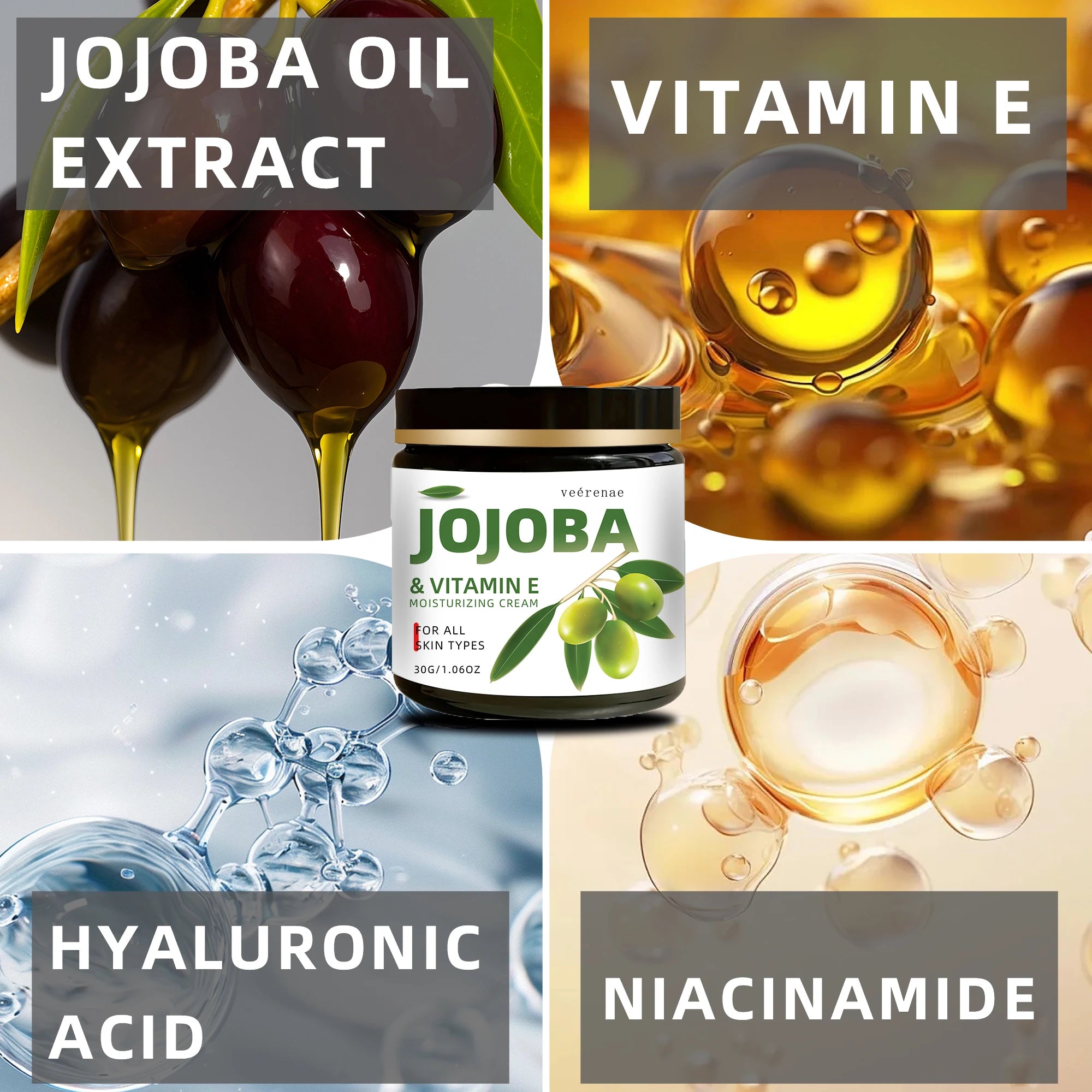 Veérenae Jojoba & Vitamin E Face Cream – All Skin Types