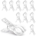 2026-WISH Spring Clamps, 3.5 Inch Clear Plastic Clips 10 Pcs For Balloon Arch Backdrop Craft Decoration, Design Oasis Select As Shown
