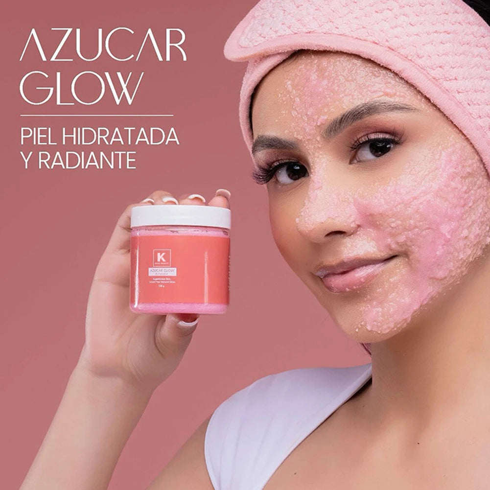 Exfoliator Facial Sugar Scrub Exfoliation Hydration Brightening Control Natural Glow Azucar Glow Exfoliator Facial Sugar Scrub Oasis Select