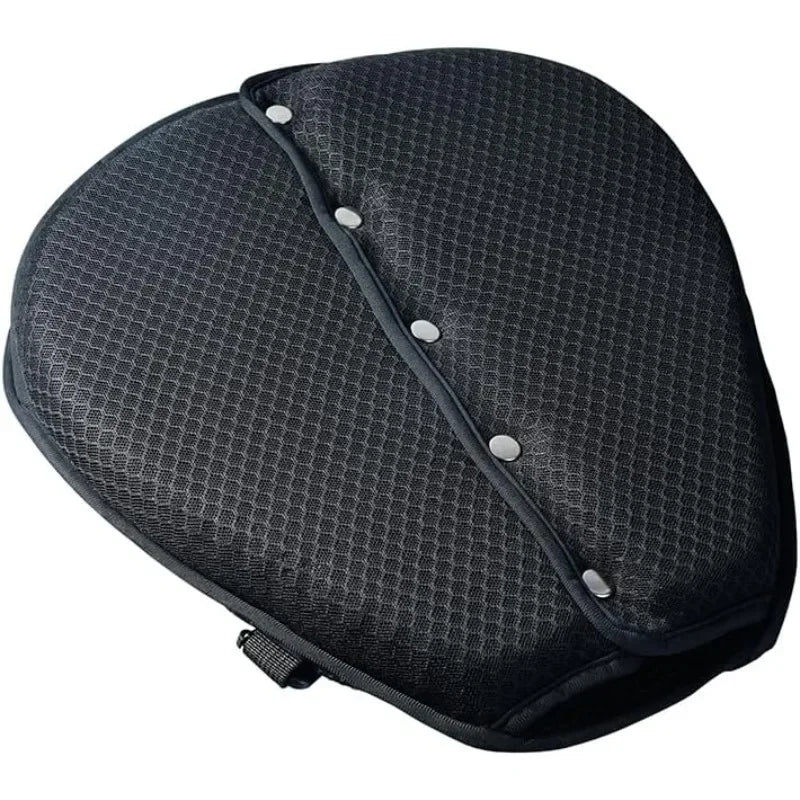 3D-Honeycomb Motorcycle Gel Seat Cushion Structure Shock Absorption Breathable Motorcycle Gel Seat Pad for Long Rides Oasis Select black