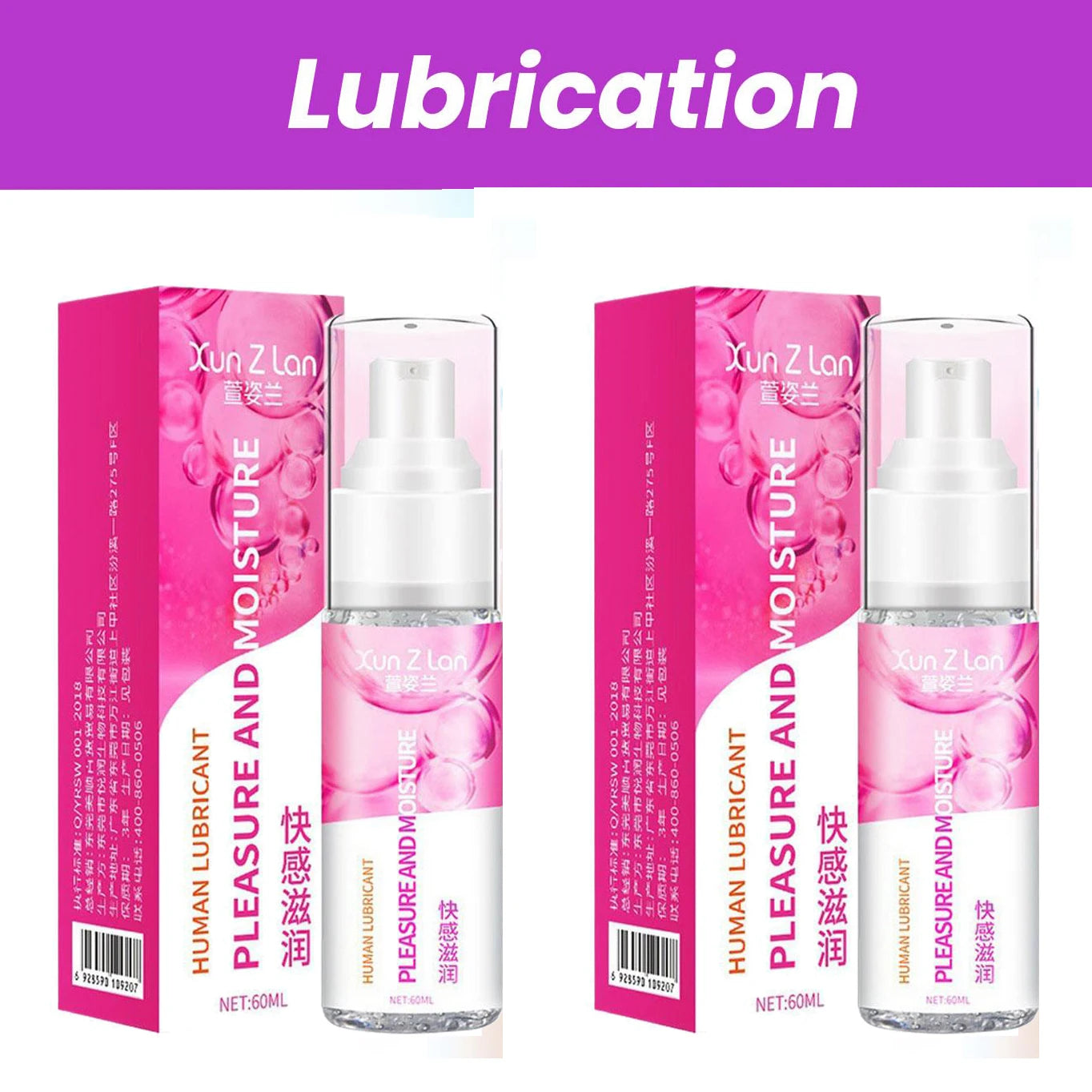 Cooling Lube & Warming Lube For Couples Intense Orgasm Gel 60ml Passion, Pleasure Moisture, Smooth Ice Lubricant For Vagina Anal Oasis Select