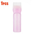 1/2/3Pcs Multicolor Plastic Hair Dye Refillable Bottle Applicator Comb Dispensing Salon Hair Coloring Hairdressing Styling Tool Oasis Select Pink