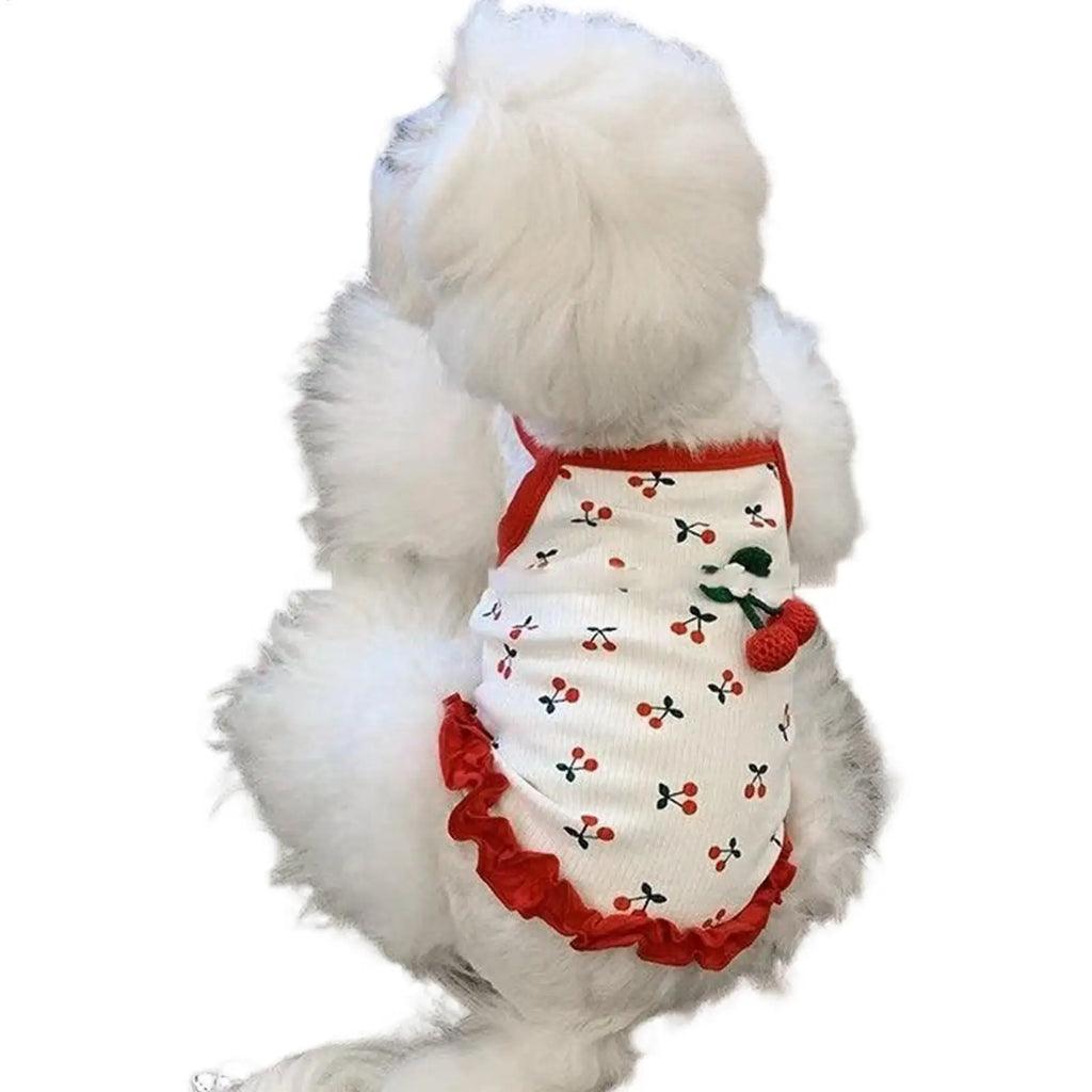 pet Vest Cat Clothing Cute Dog Clothing for Small Dog Cherry Dog Vest Summer Breathable Vest Breathable Soft Pet Clothes Oasis Select