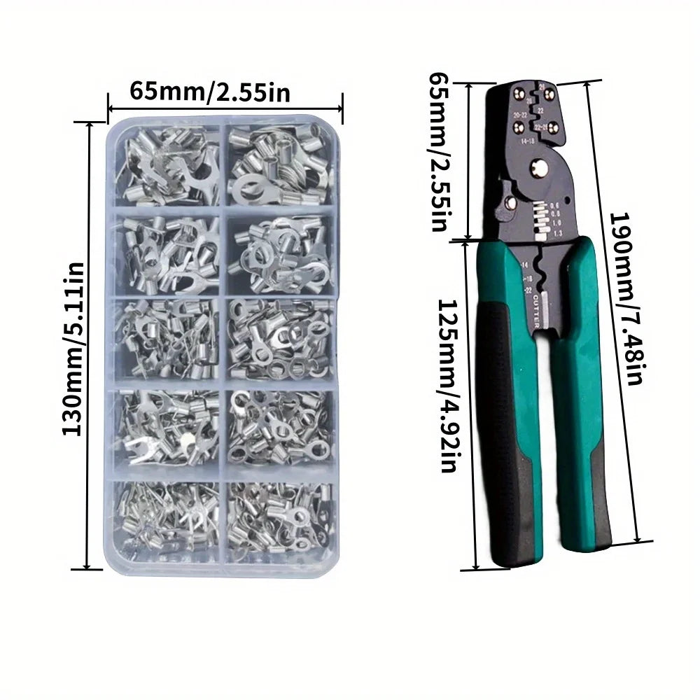 320pc Crimping Pliers & OT/UT Brass Terminal Kit – SLADE 4-in-1 Crimping Pliers Kit Oasis Select QS176-suit