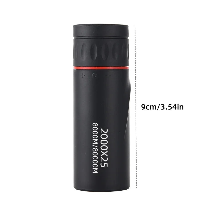 New 2000x25 HD Monocular Telescope Mini Portable Mobile Phone Telescope with Holder Camping Hunting Birdwatching Telescope Oasis Select