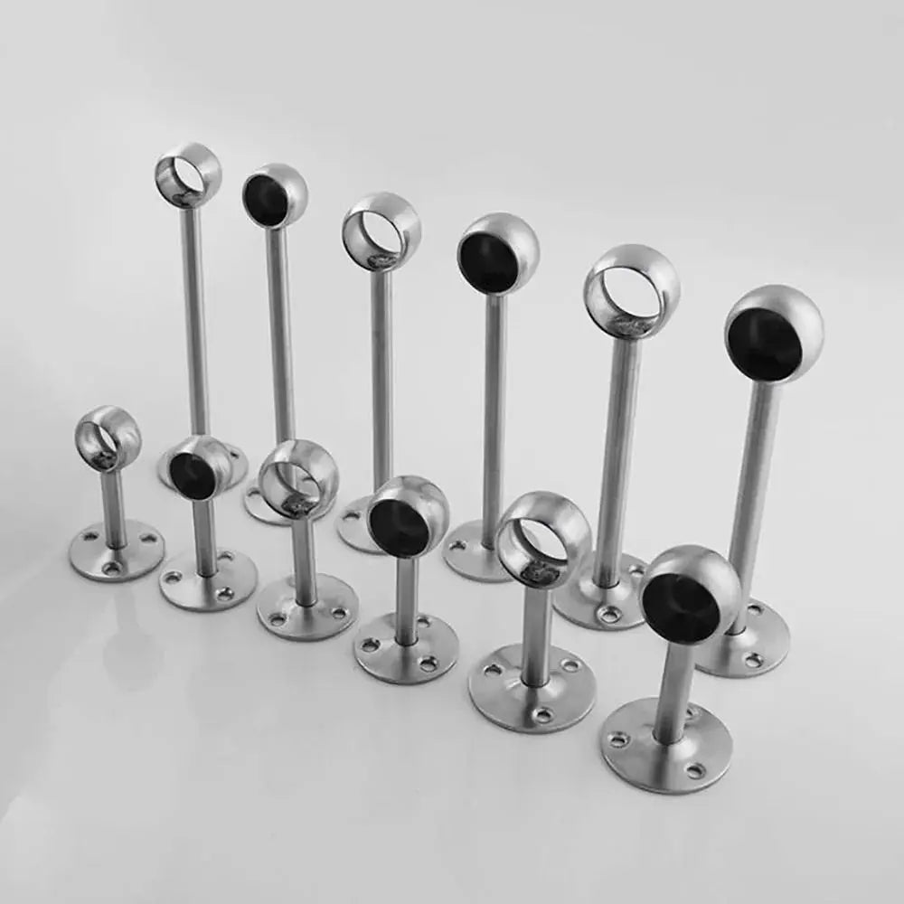 Stainless Steel Pipe Bracket 19/22/25mm | Wardrobe & Curtain Rod