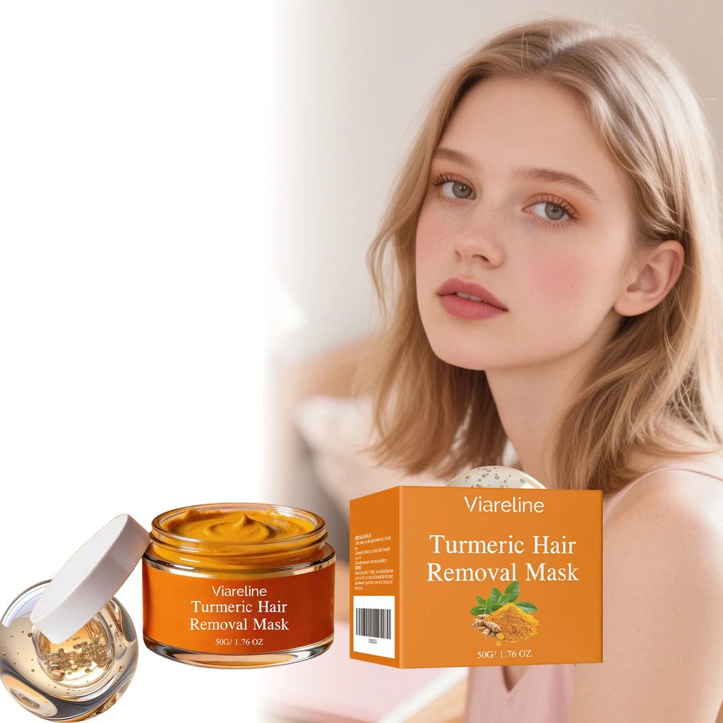 VIARELINE Turmeric Hair Removal Cream – Painless 50g Hair Removal Cream Oasis Select
