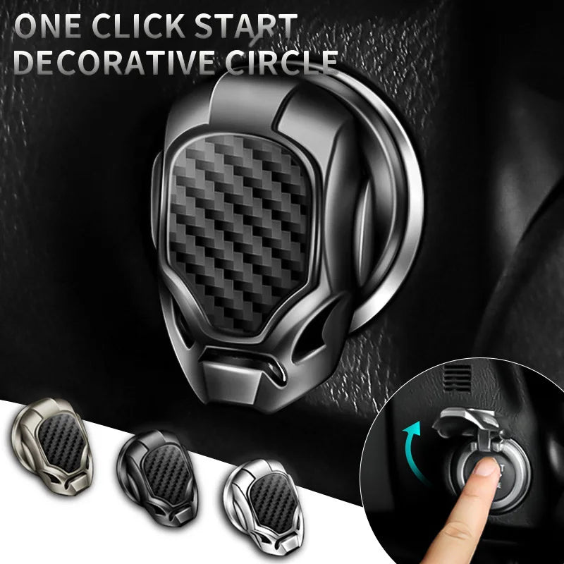 3D Metal Push Start Button Cover | Car Ignition Protector