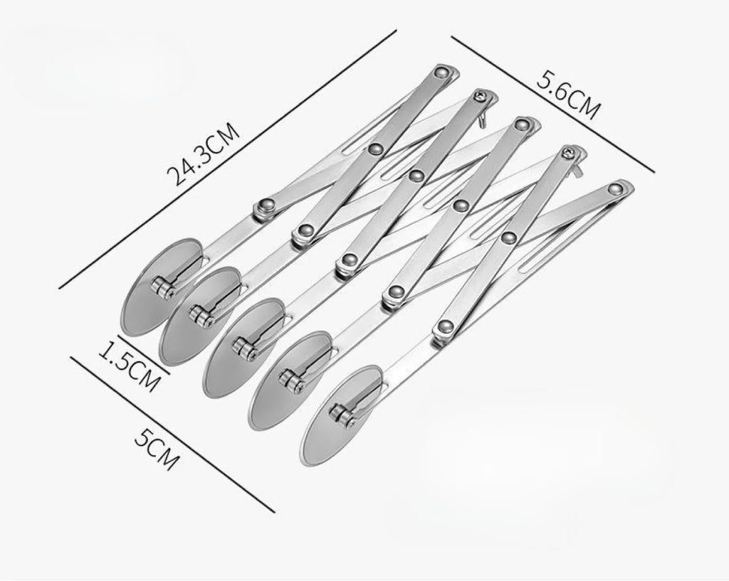 Cutter Dough Divider 3/5/7 Wheel Dough Knife Flexible Roller Blade Pizza Pastry Peeler Stainless Steel Baking Pan Tool Oasis Select 5 rounds