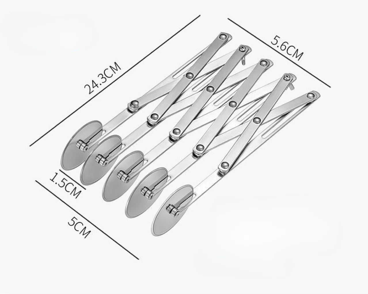 Cutter Dough Divider 3/5/7 Wheel Dough Knife Flexible Roller Blade Pizza Pastry Peeler Stainless Steel Baking Pan Tool Oasis Select 5 rounds