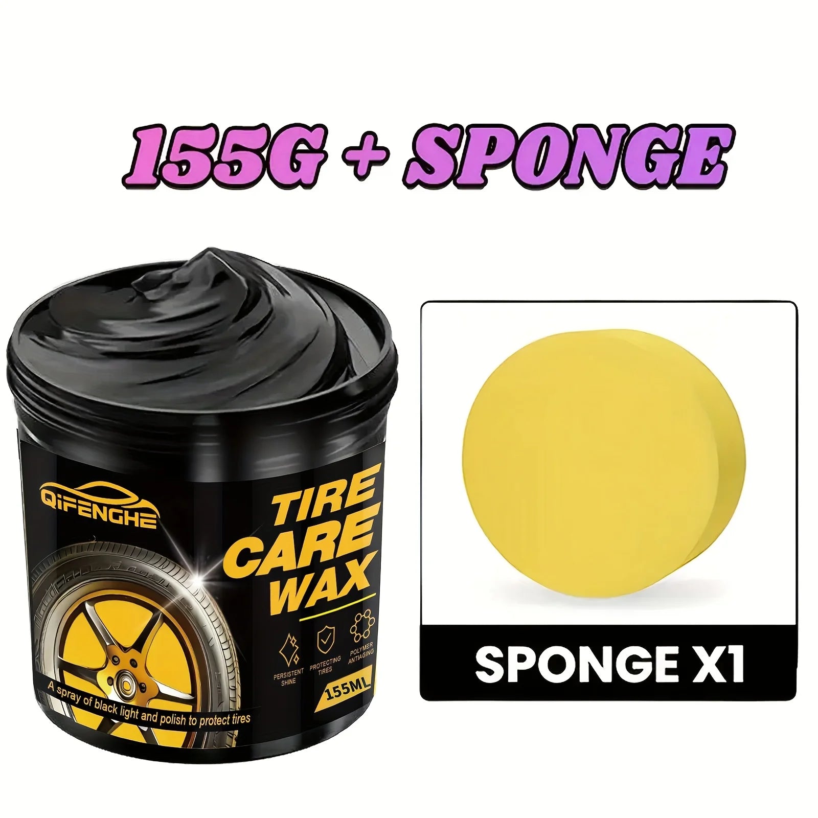 Tire Shine Spray & Dressing – High Gloss UV Protection Polish Tire Shine Spray Oasis Select 1Pc Sponge