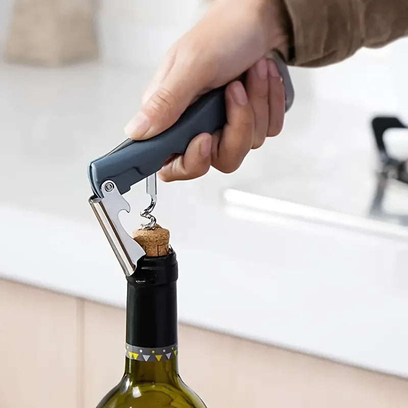 Stainless Steel Multifunctional Portable Bottle Opener, Creative Design for Wine, Beer, and Corks - for Restaurants and Bars Oasis Select