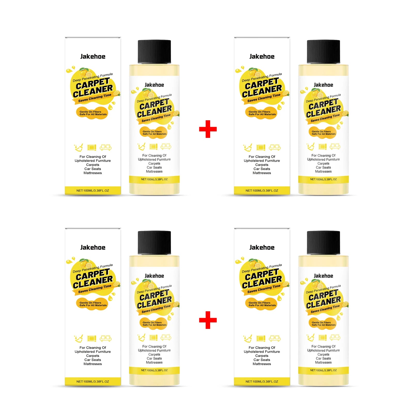 Carpet Cleaner for Fibers Eliminate Stubborn Stains Deodorization Odor Remover Effective Carpet Bubble Cleaner Foam for Fabric Oasis Select 4 X 100ml boxed