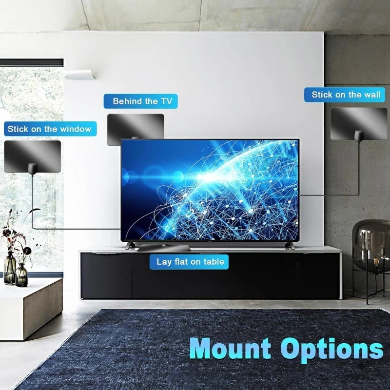 2026 New Indoor HD Digital TV Antenna Mini Mesh TV Antenna 4K 1080P DVB-T2 Antenna Oasis Select