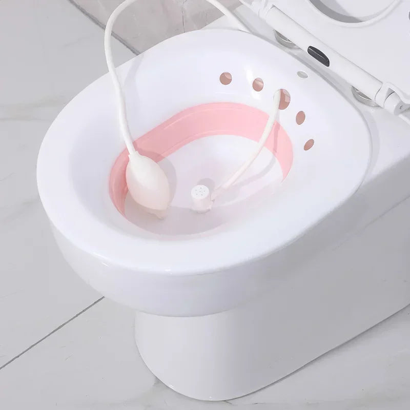Portable Bidet Sitz Bath Tub Basin For Pregnant Women Hemorrhoids Patient Toilet Elderly Postpartum Sitz Bath Tub Basin Bidet Oasis Select pink B
