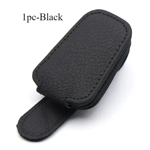 Car Sun Visor Glasses Case Holder Sunglasses Clip Ticket Card Clip Multifunction Portable Clip Auto Interior Accessories Oasis Select 1pc-Black
