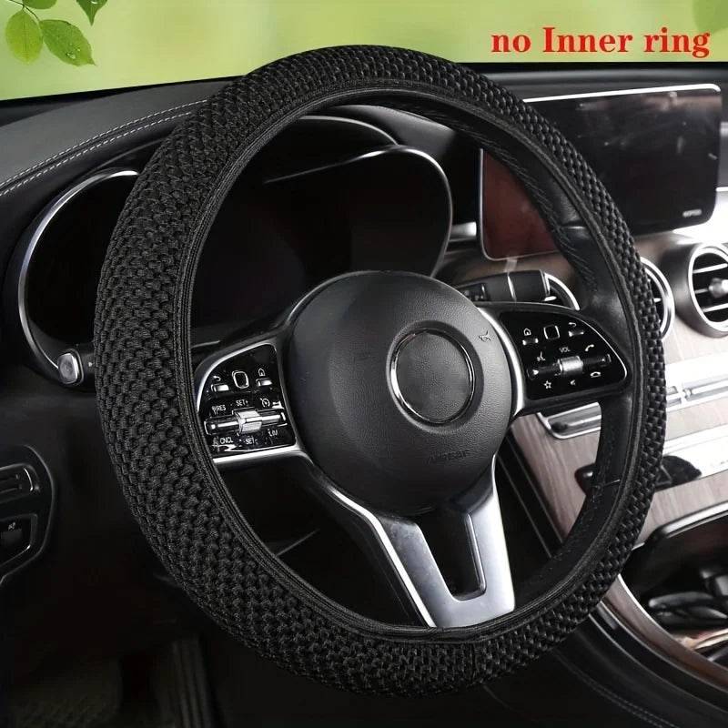 Universal Car steering wheel cover summer ice silk breathable non-slip no inner ring elastic mesh handlebar cover Accessories Oasis Select