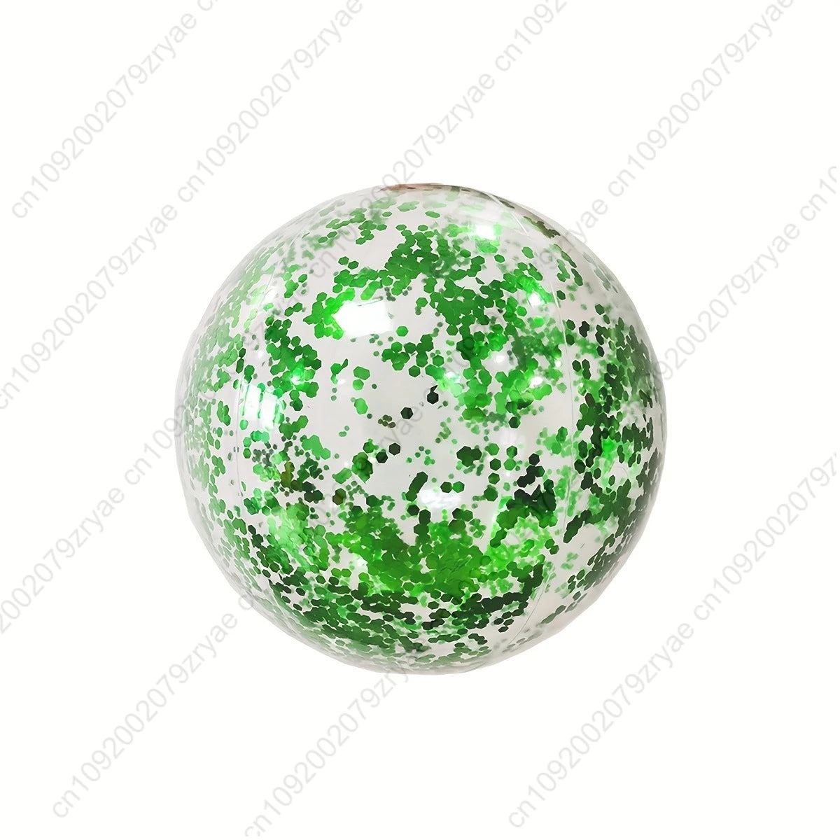 1pc Inflatable Beach Ball PVC Sequin Bal Summer Beach Swimming Pool Party Water Sports Fun Accessories Oasis Select green