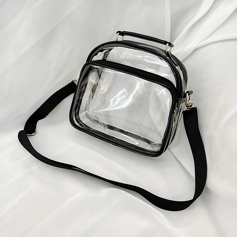Transparent Ladies Small Handbags Women Clear Bag Fashion Waterproof Casual Simple Crossbody Shoulder Bags Oasis Select