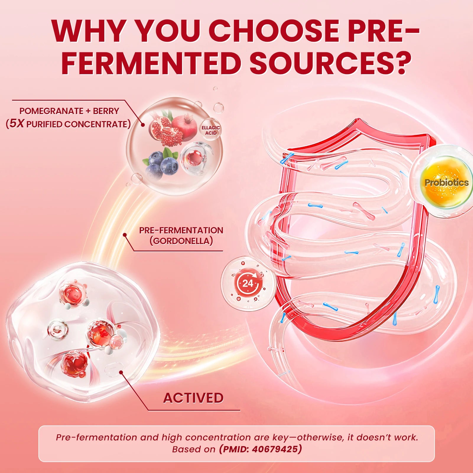 Lukaree Pre-fermentation Urolithin A+Complex Blend Promotes Cellular Repair Enhances Mental Clarity,Digestive Health Support Oasis Select
