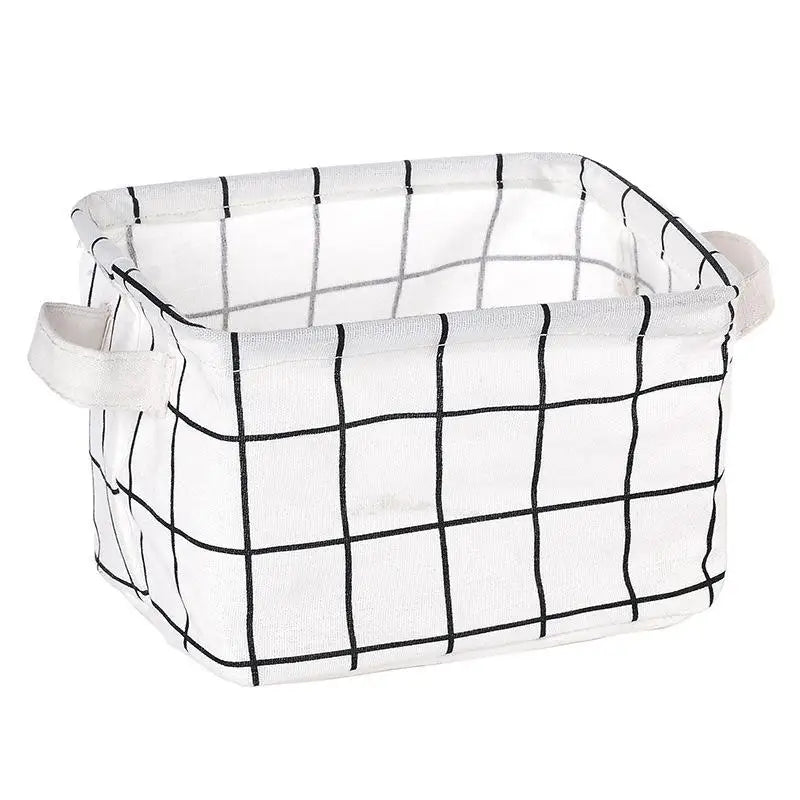 Cotton Linen Waterproof Desktop Storage Box & Organizer