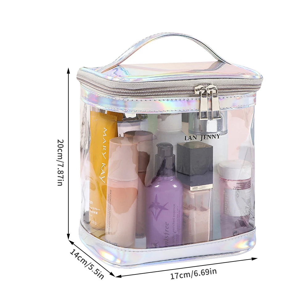 Clear PVC Makeup Bag – Waterproof TSA Travel Cosmetic Organizer