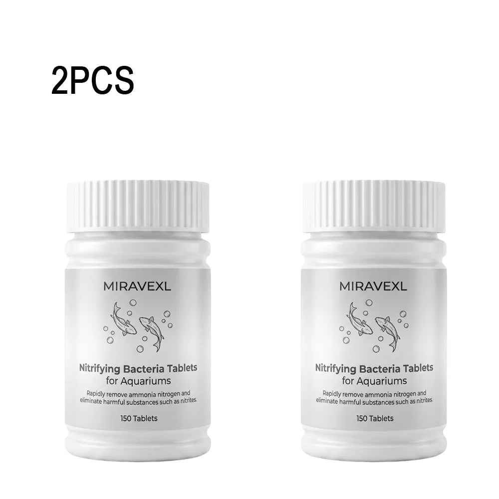 150 Pcs Nitrifying Bacteria Tablets, Fast Bio Filter Starter for Fish Tanks & Ponds, Crystal Clear Aquarium Water Purifier Oasis Select 2PCS