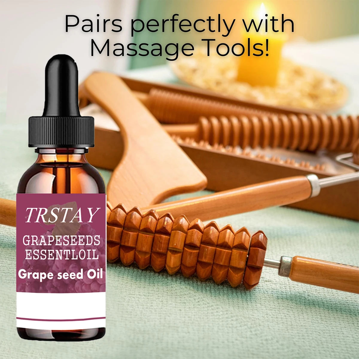 Grape Seed Essential Oil, 1pc Multi-Function Body Massage Serum Oasis Select