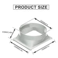 Air Conditioner Exhaust Hose Coupler Secure Fit Connector 5.9 Inch Exhaust Hose Square Coupler for Apartment Dwellers Small Oasis Select Gray