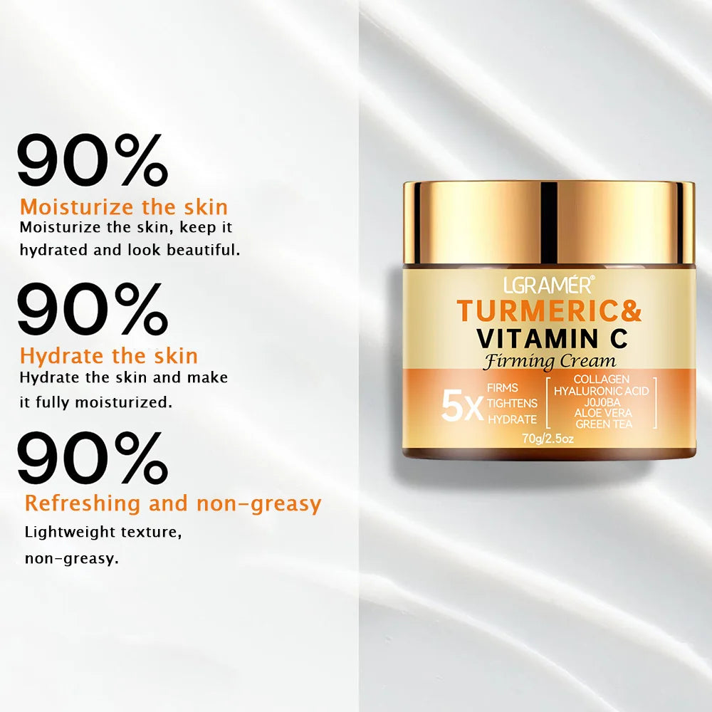 Turmeric Vitamin C Face Cream – Brightening & Firming Moisturizer