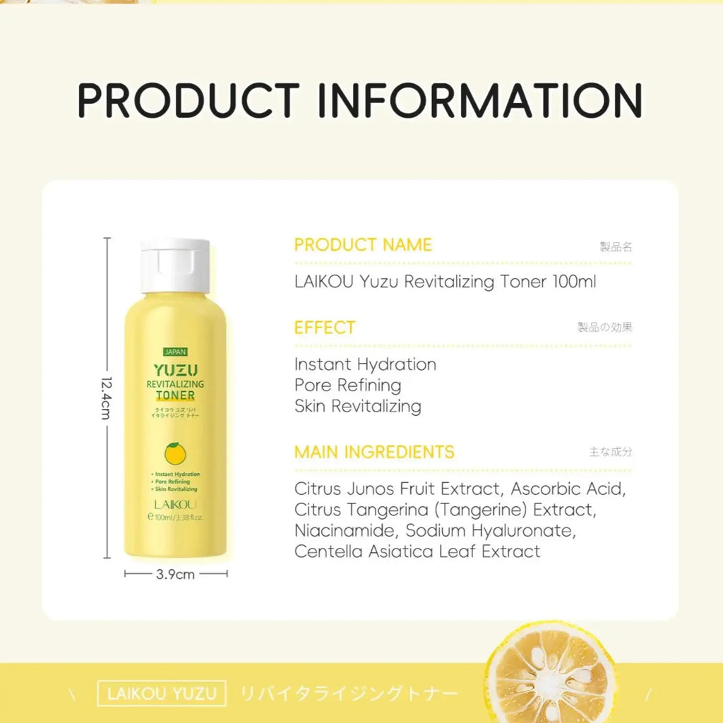 LAIKOU Yuzu Toner 100ml – Brightening & Hydrating Skin Toner