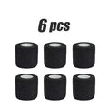 6pcs 5/7.5cm Hot SaleColorful Sport Self Adhesive Elastic Bandage Elastoplast For Knee Support Pads Finger Ankle Palm Shoulder Oasis Select 6pcs-black 7.5cmx4.8m