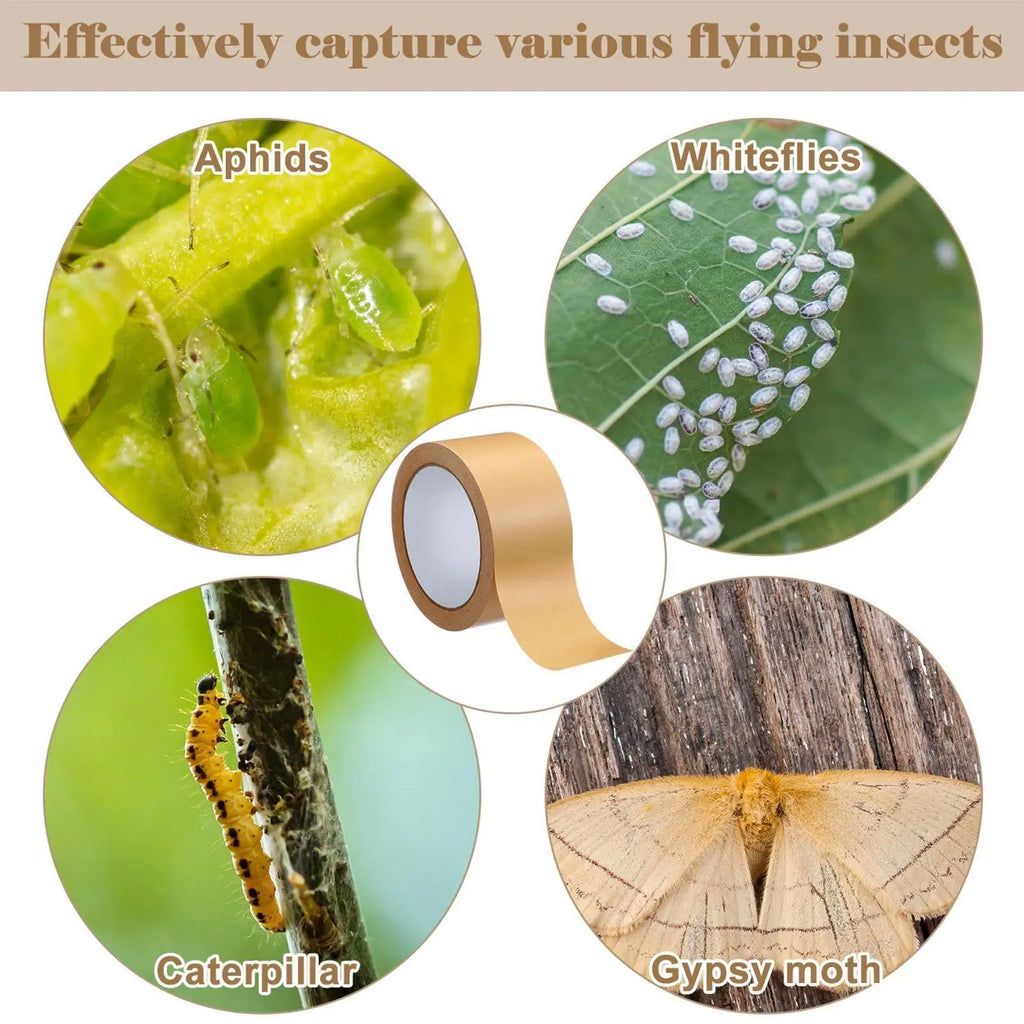 Tree Barrier Tape 164 Ft x2 Inch Cicada Tree Wrap Protection Tape Sticky Barrier Plant Protector for Outdoor Lawn Garden Orchard Oasis Select