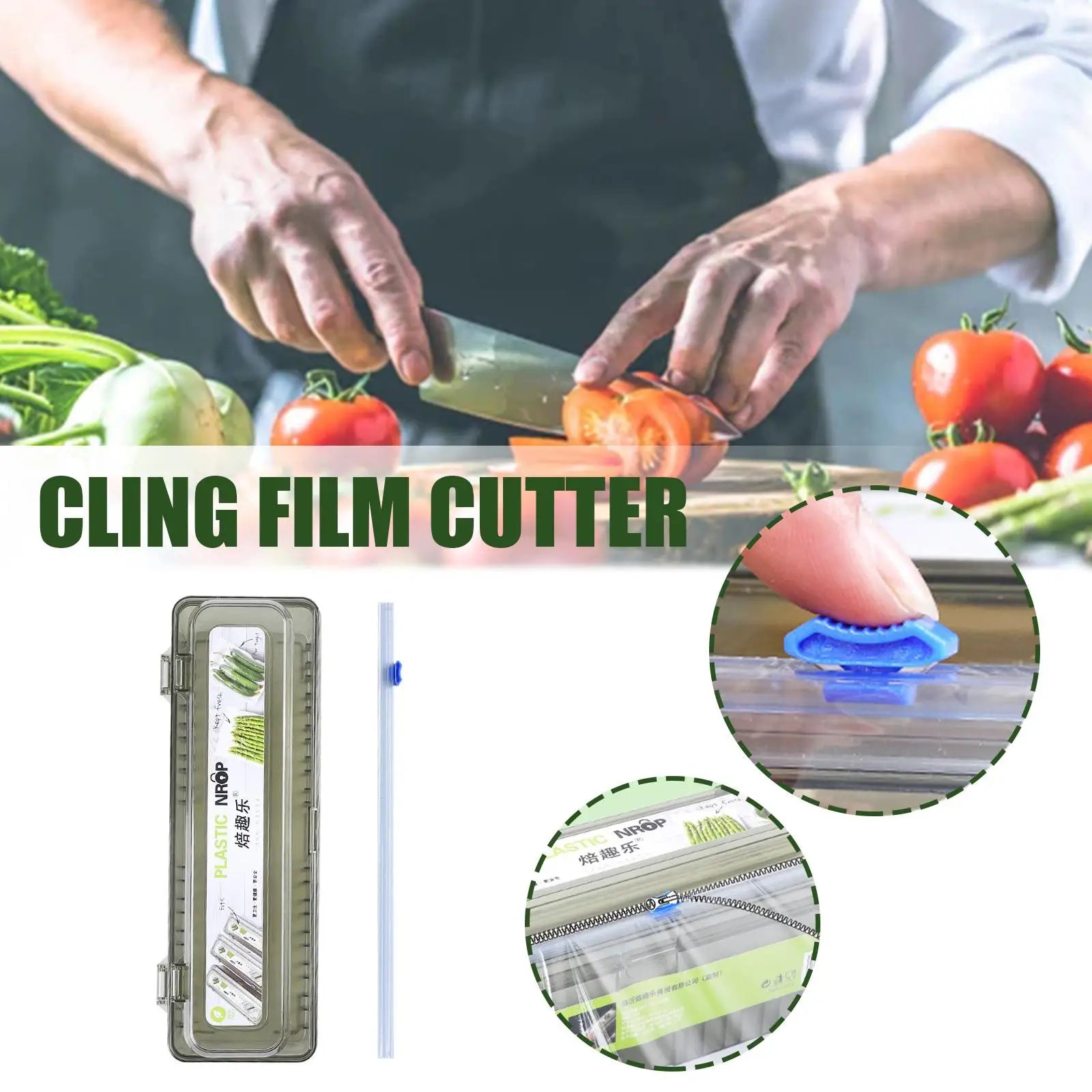 Plastic Food Cling Wrap Dispensers Foil Holder Kitchen Storage Accessories Utensils Aluminum Foil and Film Dispenser Oasis Select