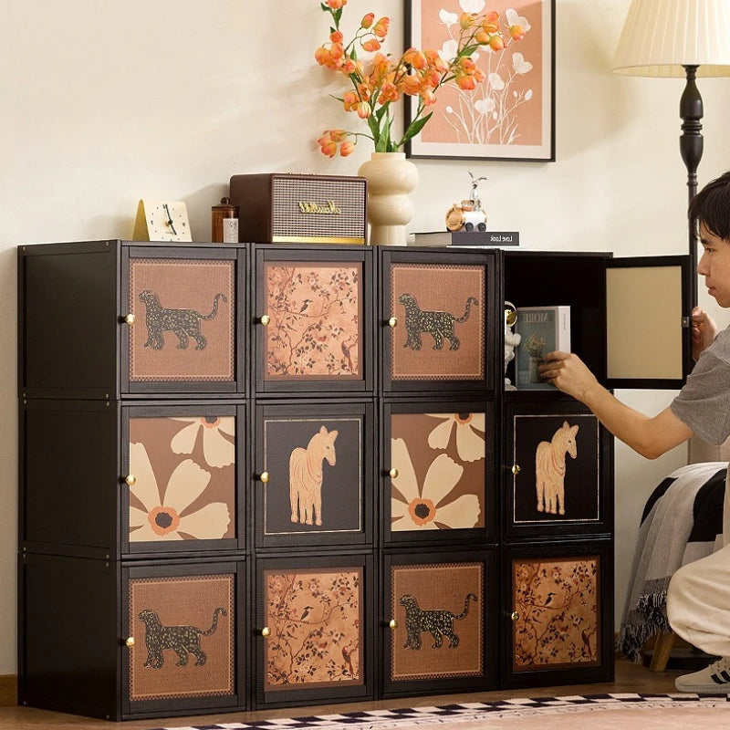 Bedside table Household bedroom Ultra-narrow storage cabinet Creative bedside table Medium antique small bedside table Oasis Select