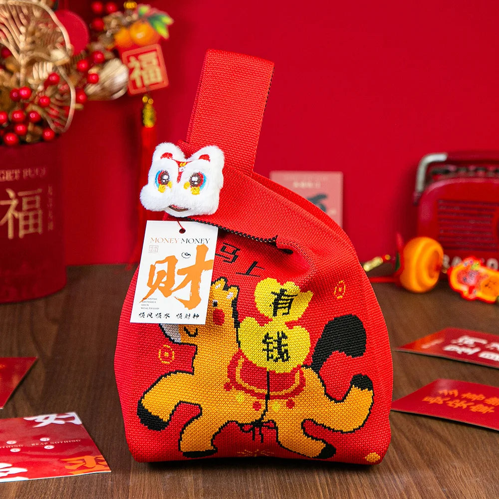 Year of the Horse Knitted Tote Bag | Reusable Gift Bag 2026