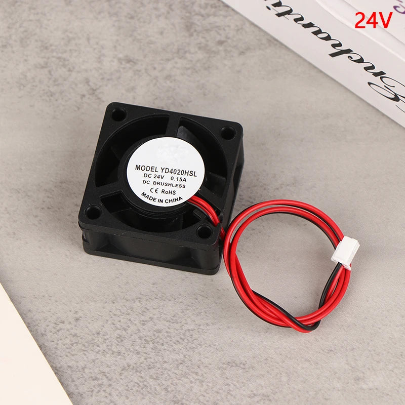 1pc DC 5V/12V/24V Computer CPU Cooler Mini Cooling Fan 40MM 40x40x20 Small Exhaust Fan for ender 3 CR10 3D Printer 2pin DC4020 Oasis Select 24V