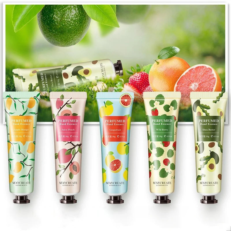 BIOAOUA 10-Piece Floral Hand Cream Set – Moisturizing & Anti-Aging Hand Cream Set Oasis Select Fruit 5pcs